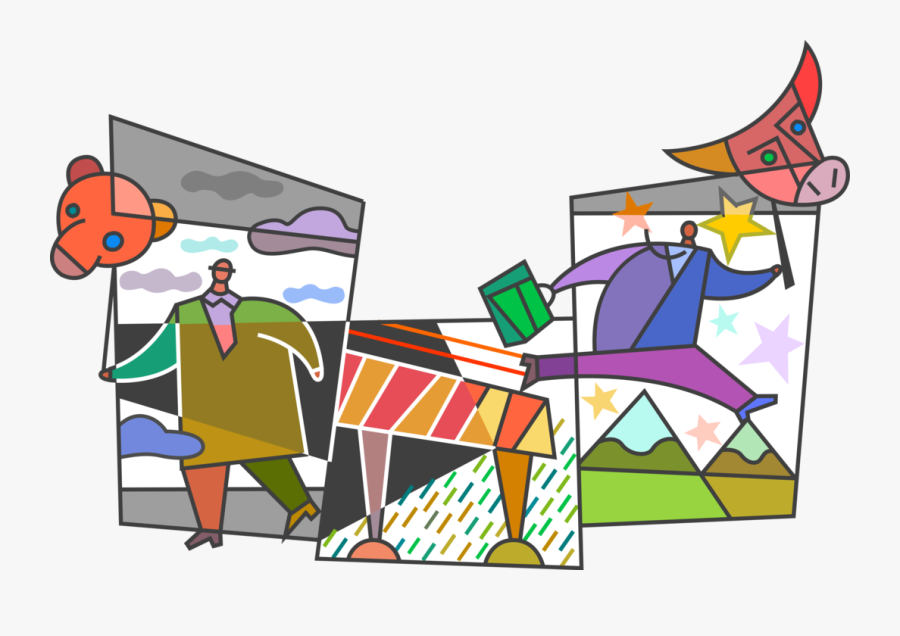 Vector Illustration Of Business Competitors Jump Hurdles - Cartoon, Transparent Clipart