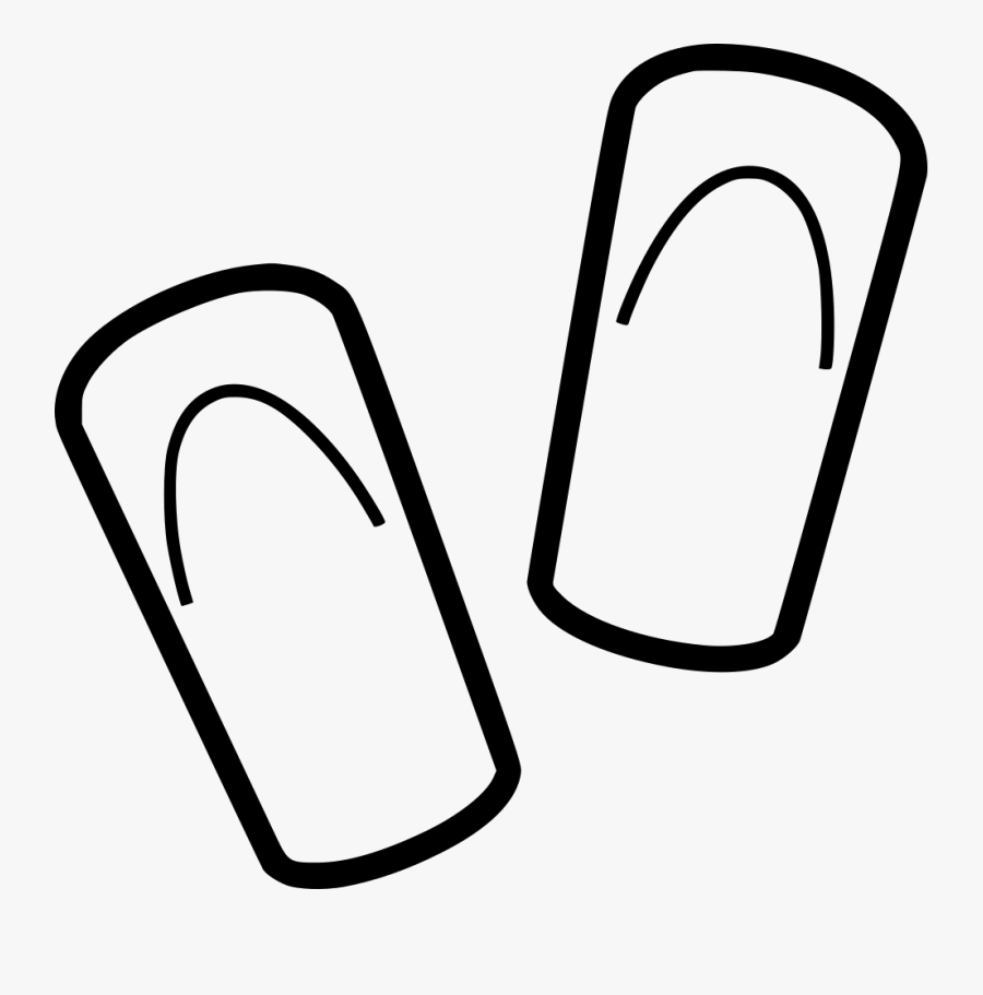 Flip Flop - Line Art , Free Transparent Clipart - ClipartKey