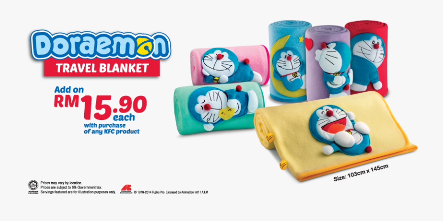 Transparent Exciting Clipart - Kfc Doraemon Blanket, Transparent Clipart