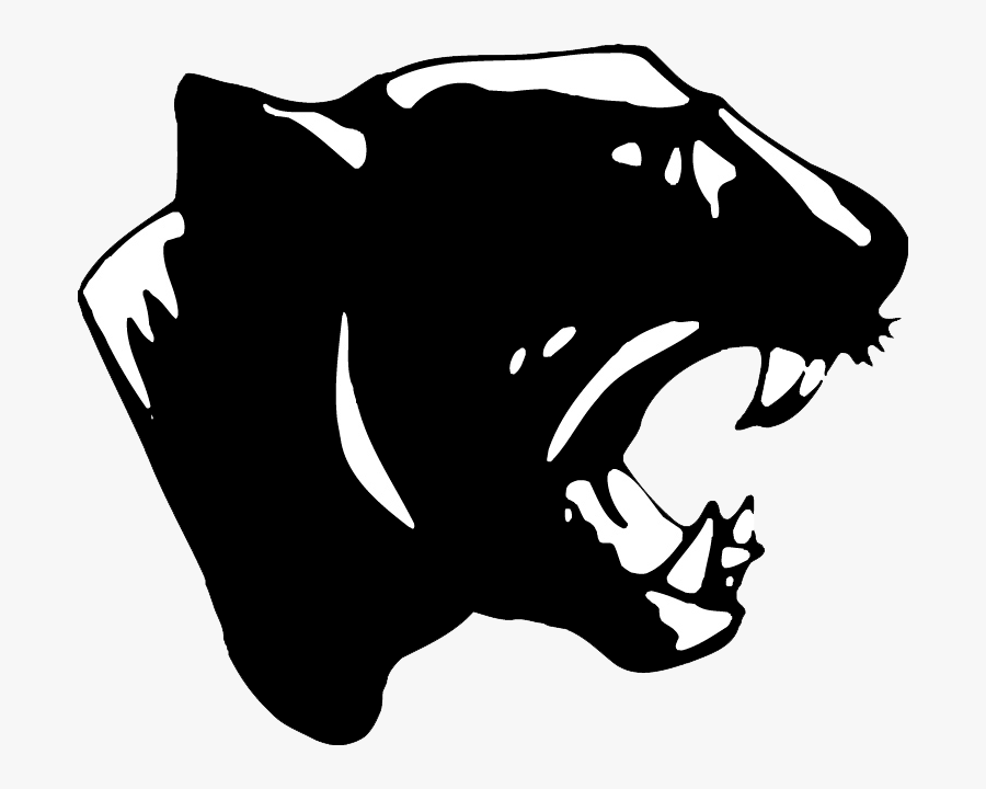Girls Softball Clipart Black And White - Clip Art Panther Head, Transparent Clipart