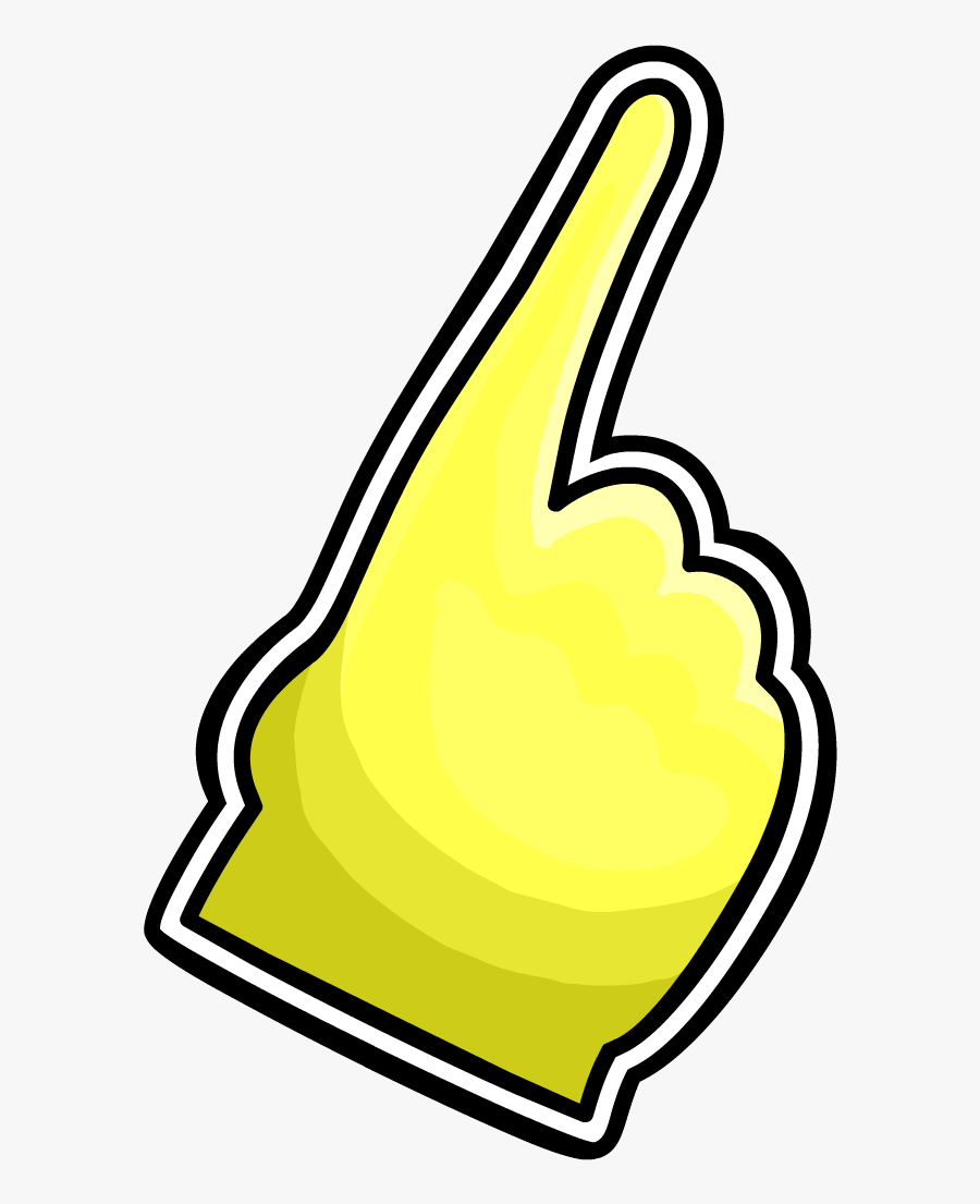 Official Club Penguin Online Wiki - Green Foam Finger Png, Transparent Clipart