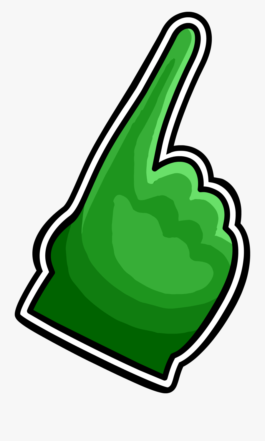 Transparent Finger Icon Png - Green Foam Finger Png, Transparent Clipart
