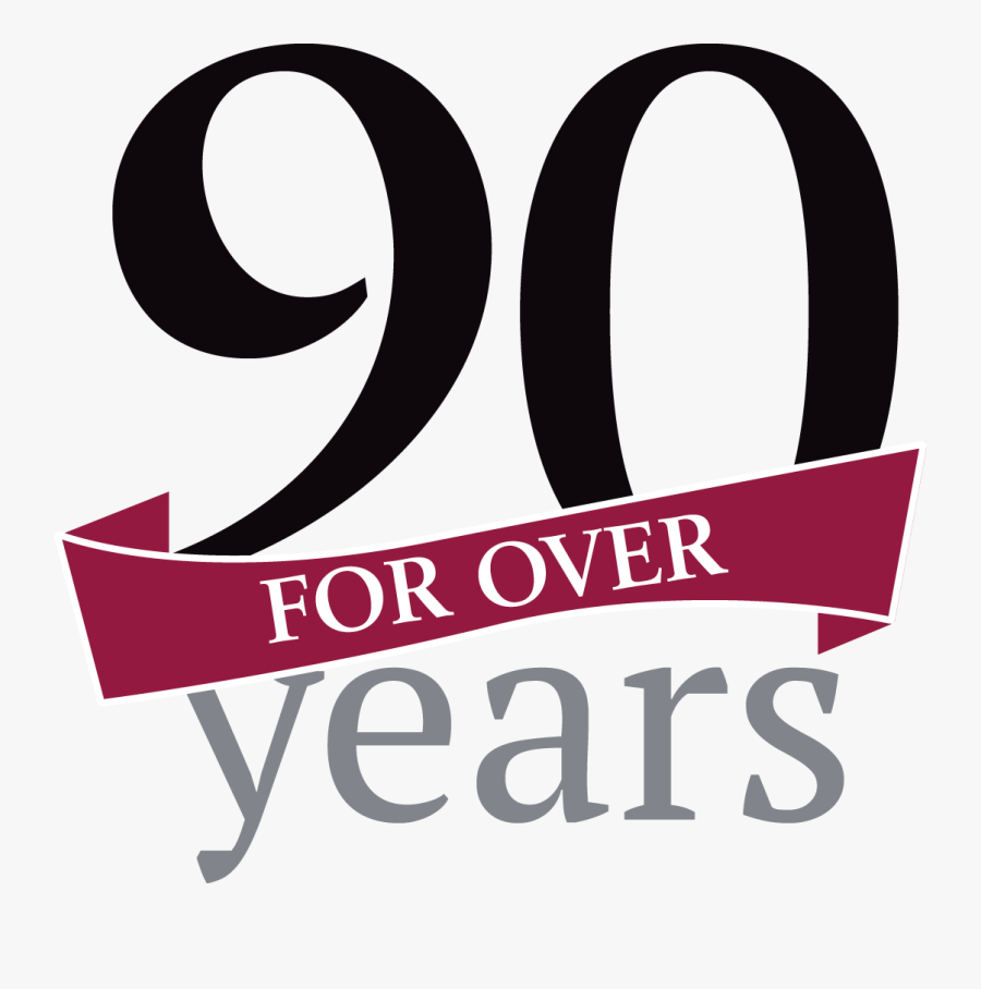 For Over 90 Years Logo, Transparent Clipart