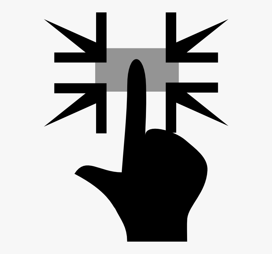 Zoom In Finger - Middle Finger Sketsa Jari Finger Thumb Icon, Transparent Clipart