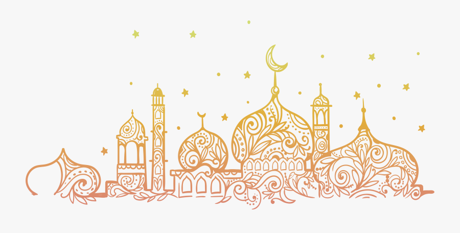 Fasting Church Ramadan Illustration In Posters Hand-painted - Golden Mosque Png, Transparent Clipart