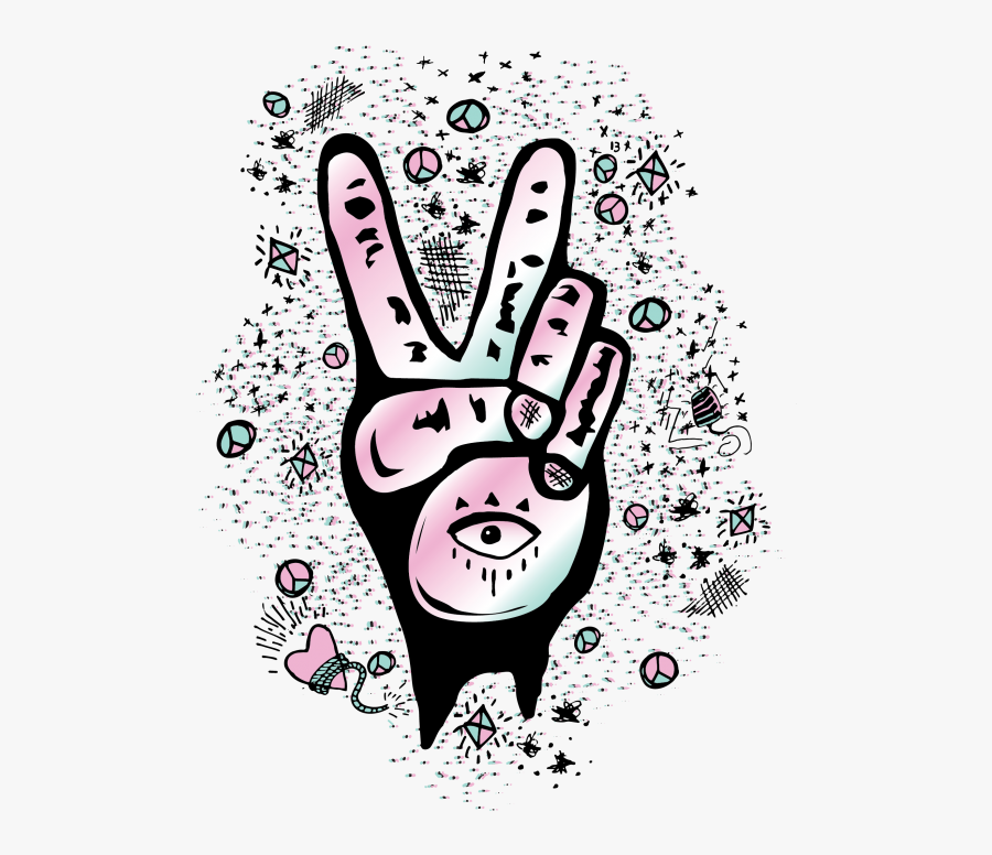 Peace Fingers - Illustration, Transparent Clipart