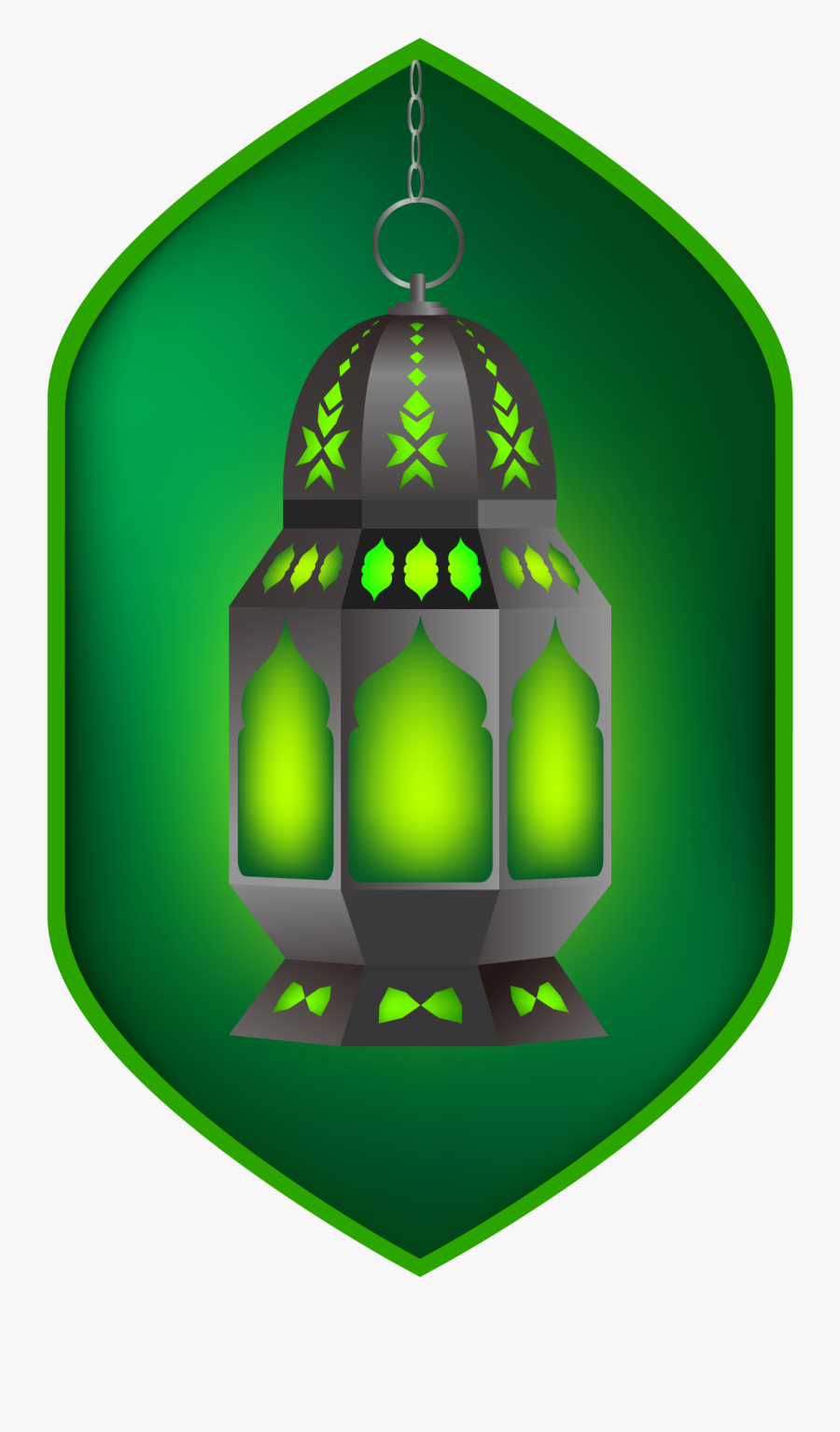 Ramadan Eid Mubarak Eid Al-fitr Islam - Islamic Green Lamp Png, Transparent Clipart