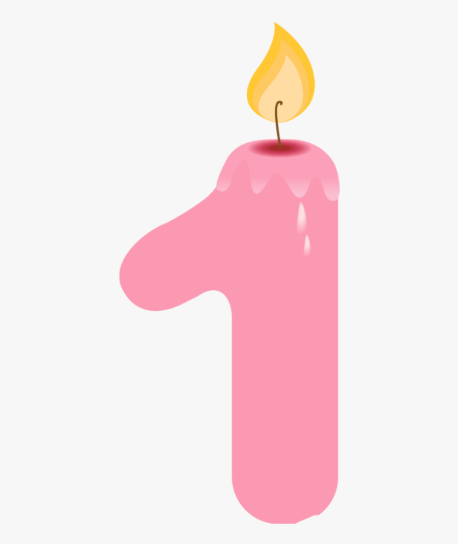 #ftestickers #candle #birthday #1 Pink , Free Transparent Clipart