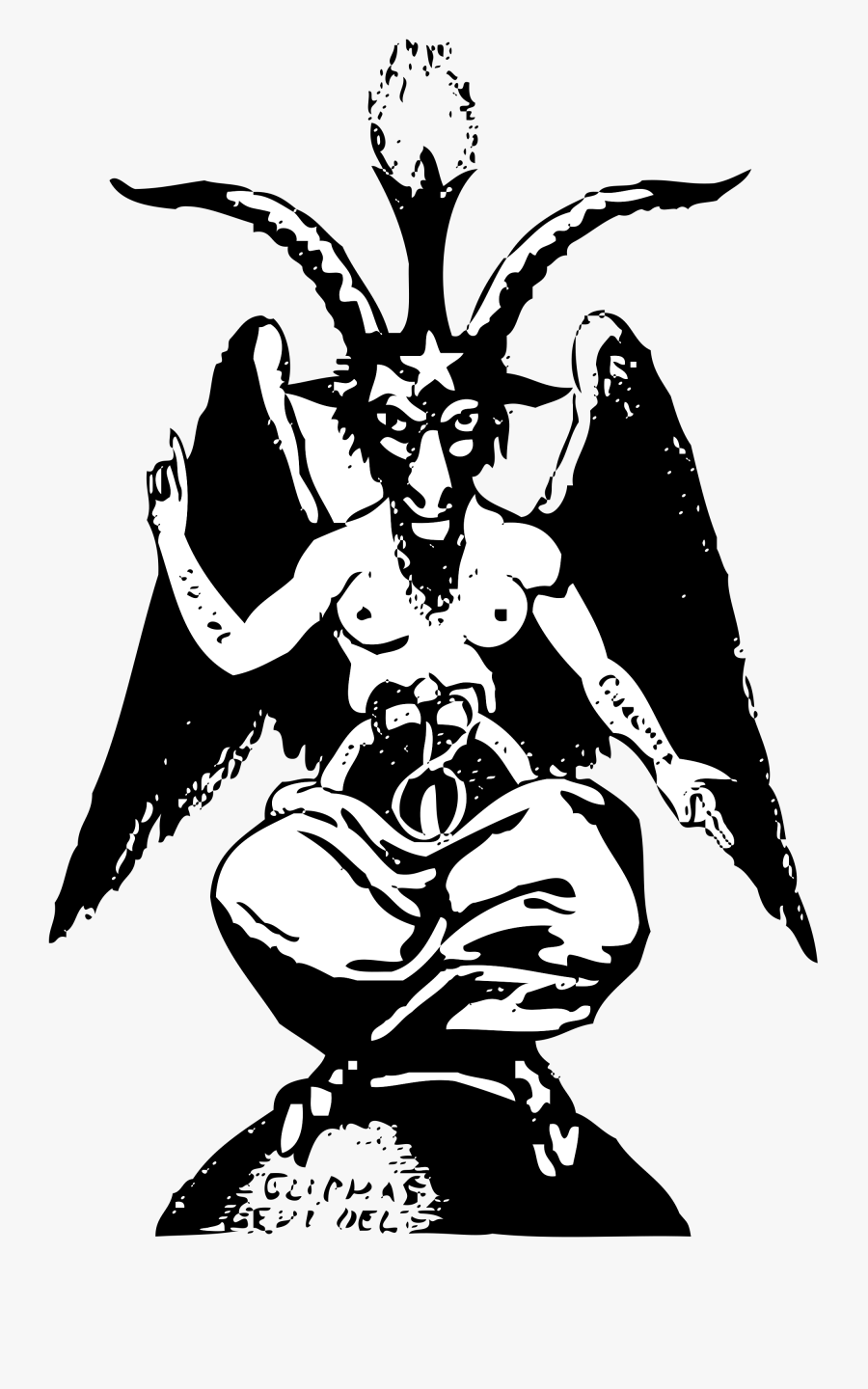 Of Symbol Satanism Theistic Satan Church Baphomet Clipart - Baphomet Png, Transparent Clipart