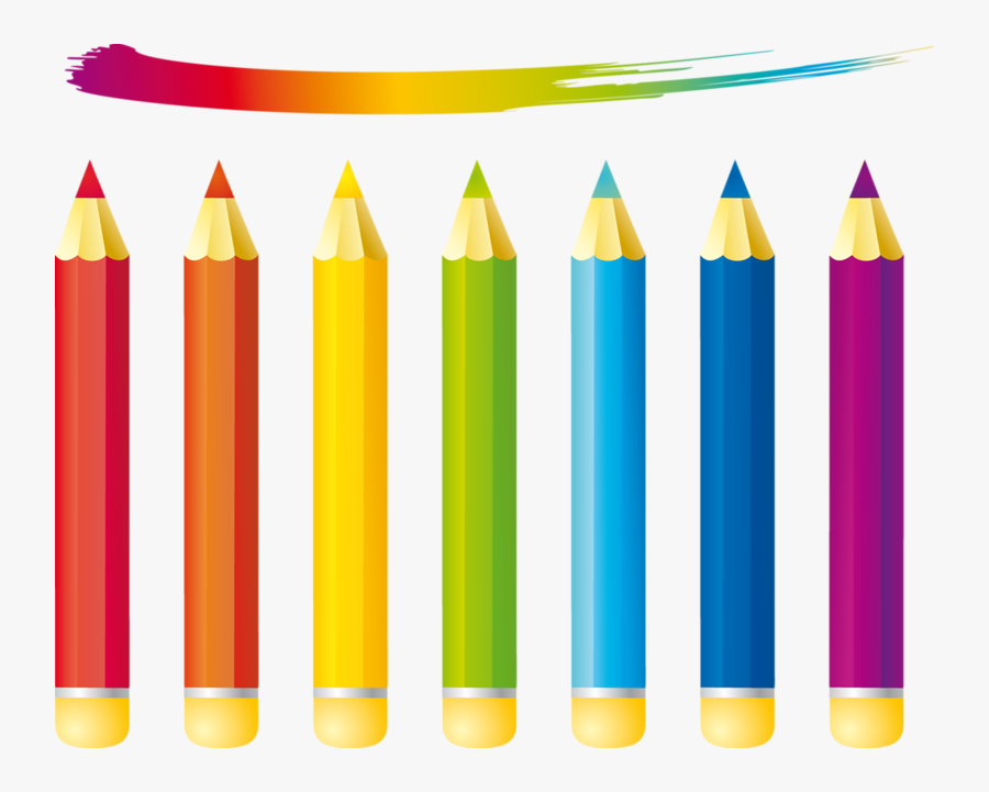 Gros Crayon De Couleur, Transparent Clipart