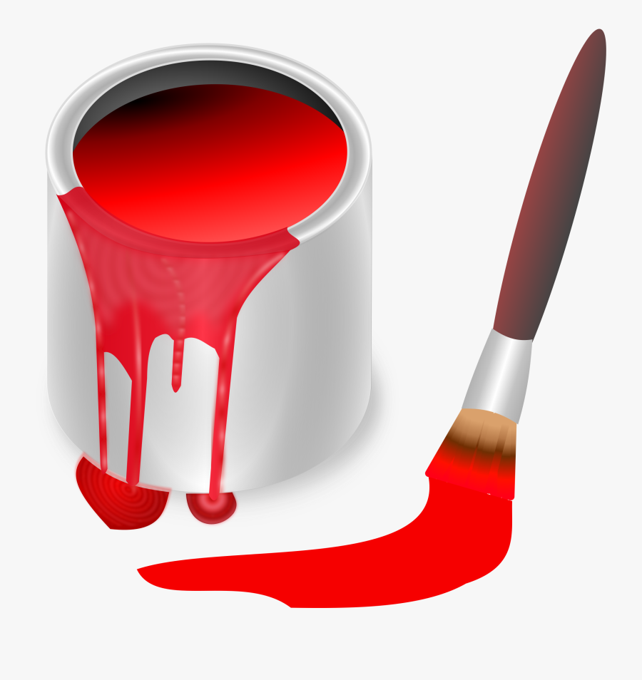 Red Clipart Crayons - Blue Paint Bucket Clipart, Transparent Clipart