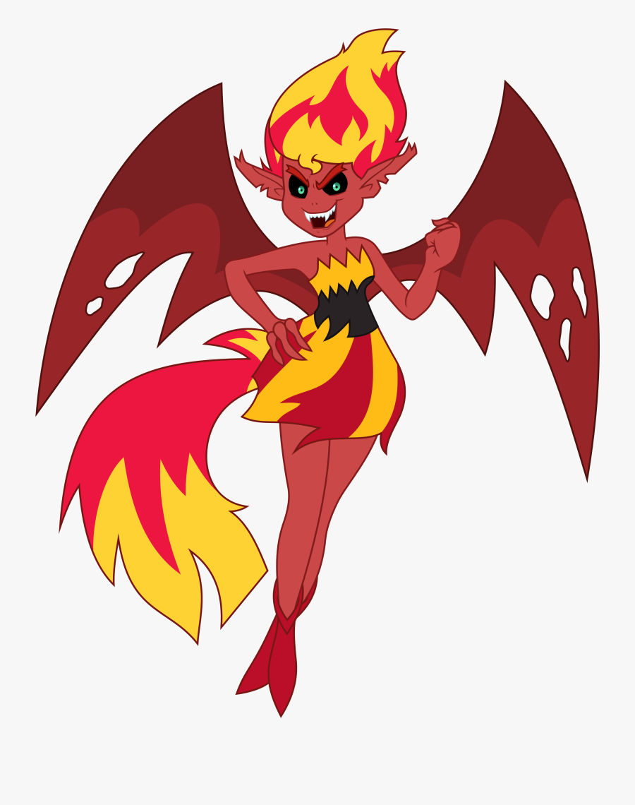 Satan Crown Png Vector Black And White Stock - My Little Pony Equestria Girls Sunset Shimmer Demon, Transparent Clipart