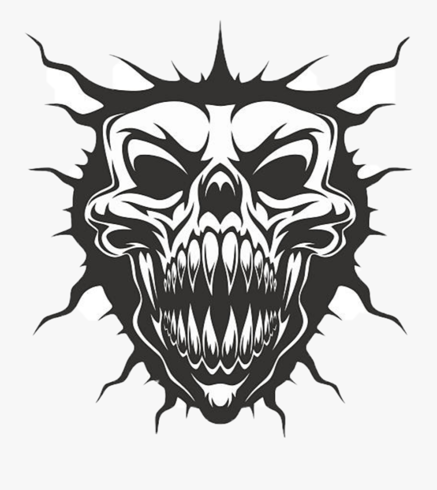 Clip Art Collection Of Free Skull - Devil Skull Transparent, Transparent Clipart