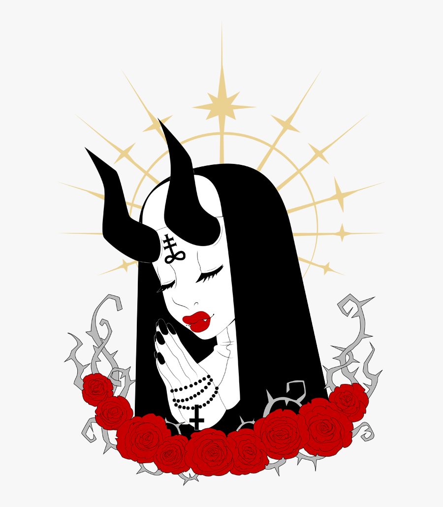 Clip Art Satanic Nuns - Satanic Satan, Transparent Clipart