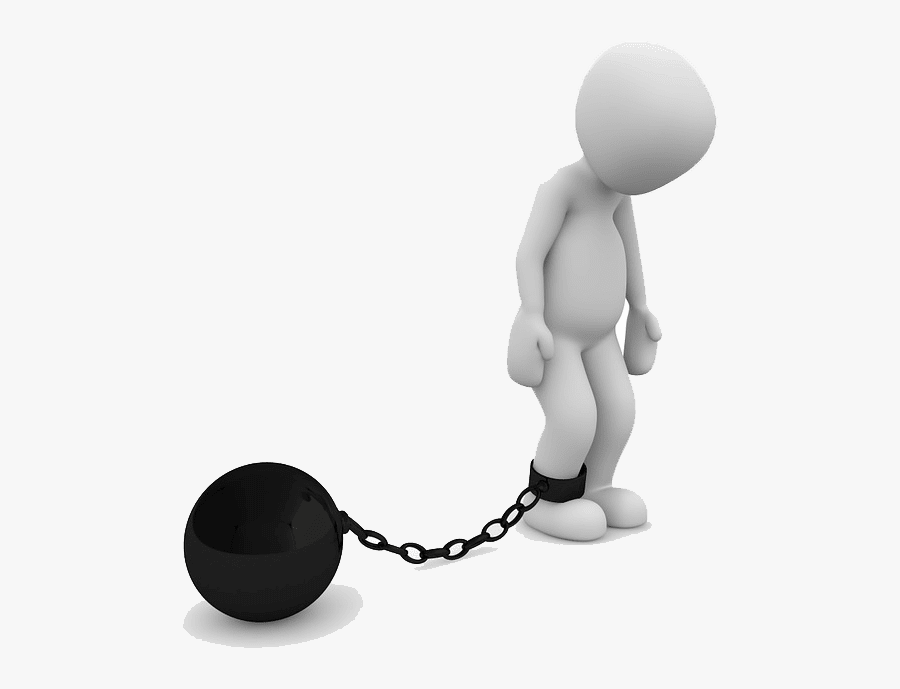Stick Figure Ball And Chain, Transparent Clipart