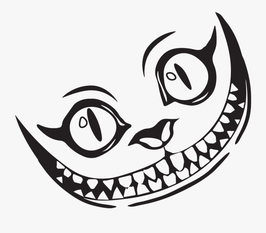 Transparent Grin Clipart - Cheshire Cat Smile Drawing, Transparent Clipart