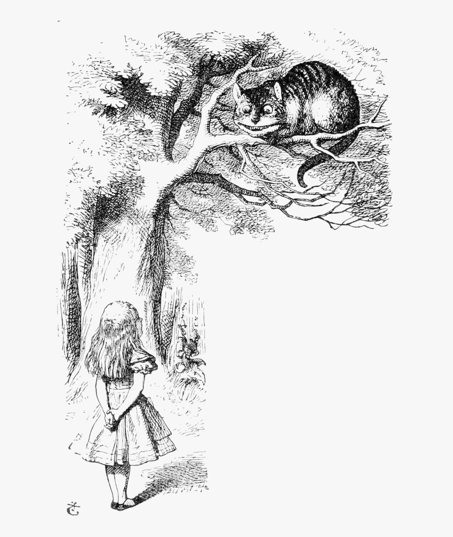 Drawn Cheshire Cat Original - Alice In Wonderland Original Cheshire Cat, Transparent Clipart