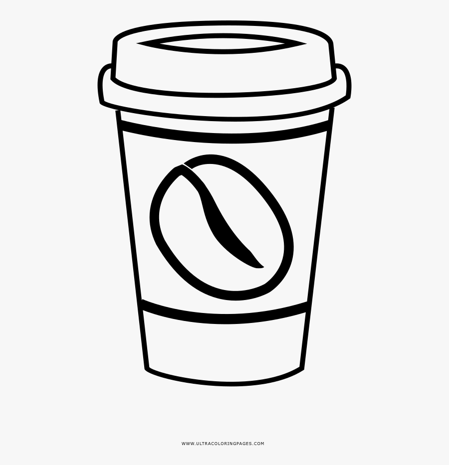 Coffe Cup Coloring Page - Desenho De Copo De Café, Transparent Clipart