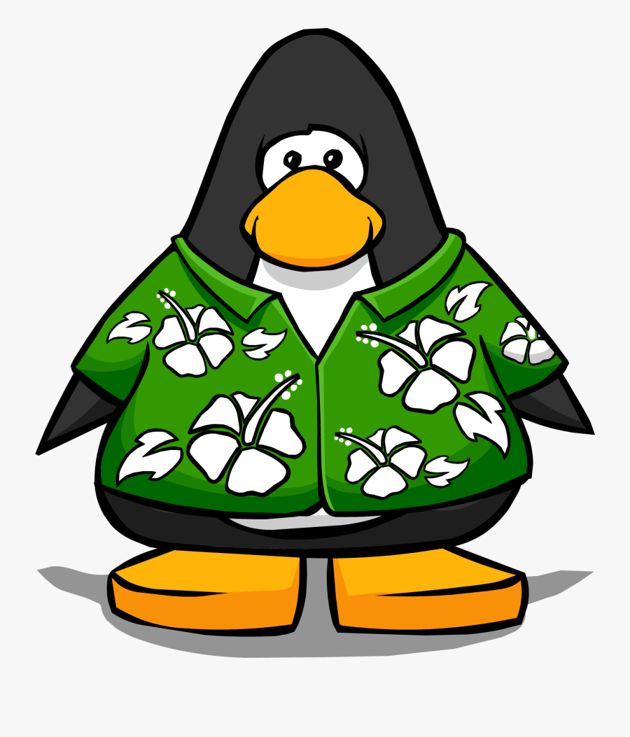 Image Hawaiian Shirt On - Club Penguin Hawaiian Shirt, Transparent Clipart