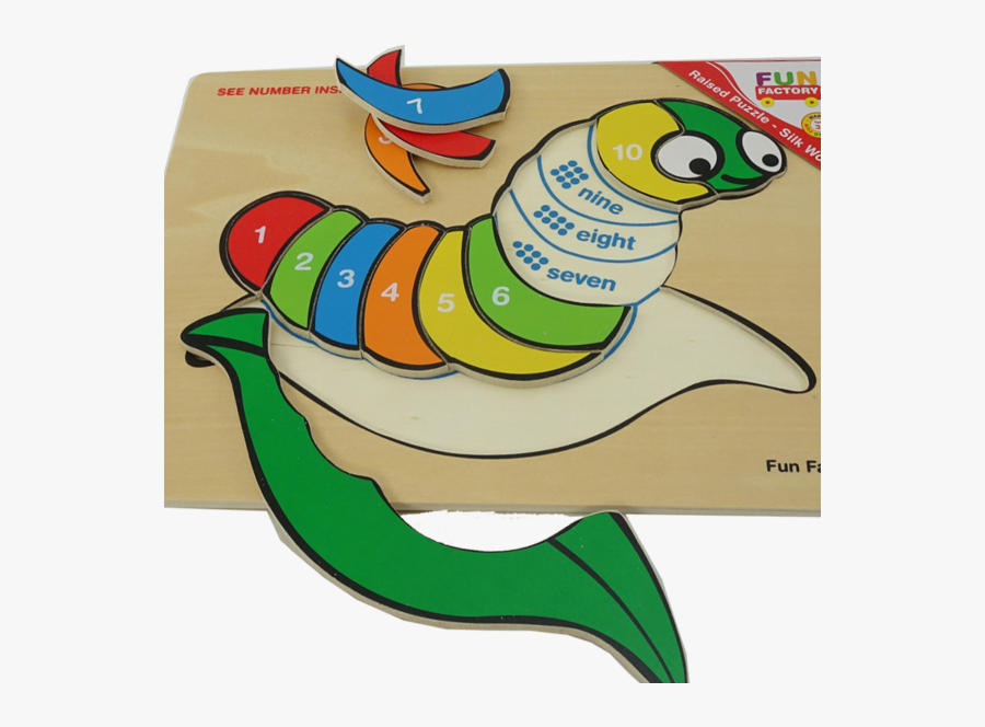 Caterpillar Wooden Jigsaw Puzzle - Caterpillar Number Wood Puzzle, Transparent Clipart