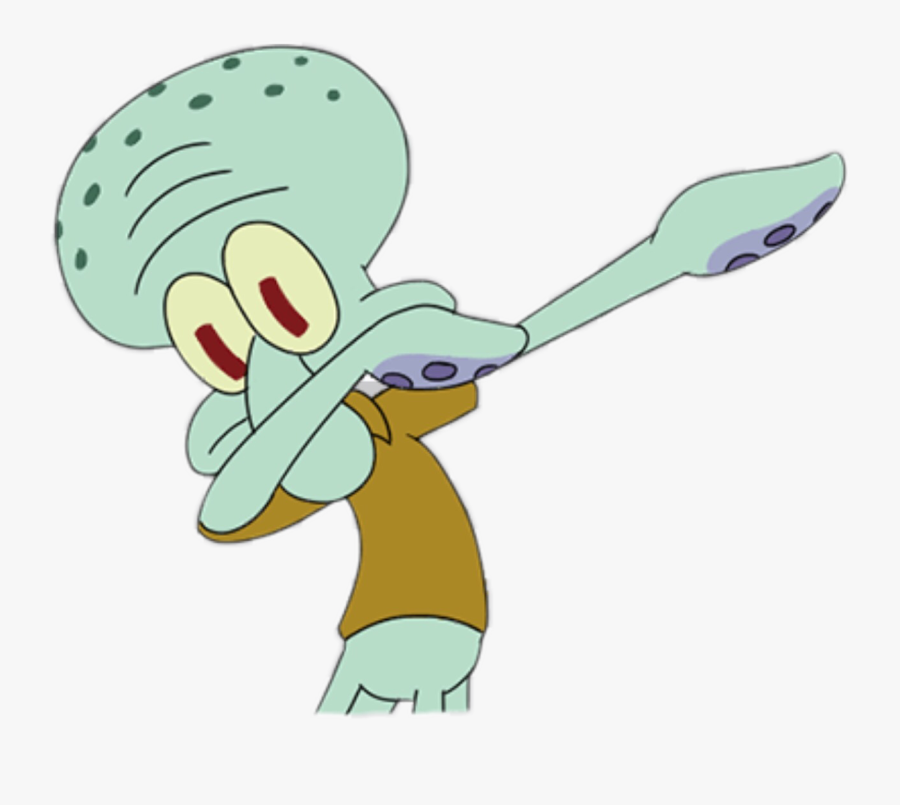 Clip Art Collection Of Free Dab - Squidward Dabbing, Transparent Clipart