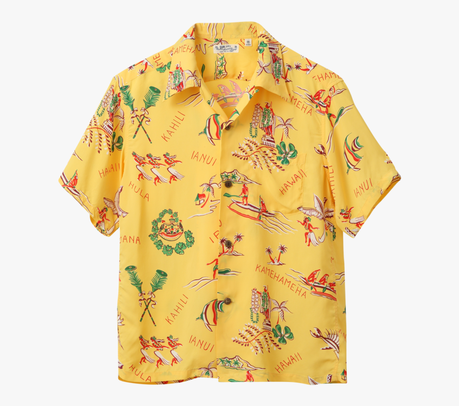 Sun Surf Vintage-style Hawaiian Shirt Good Old Times - Vintage Yellow Hawaiian Shirt, Transparent Clipart