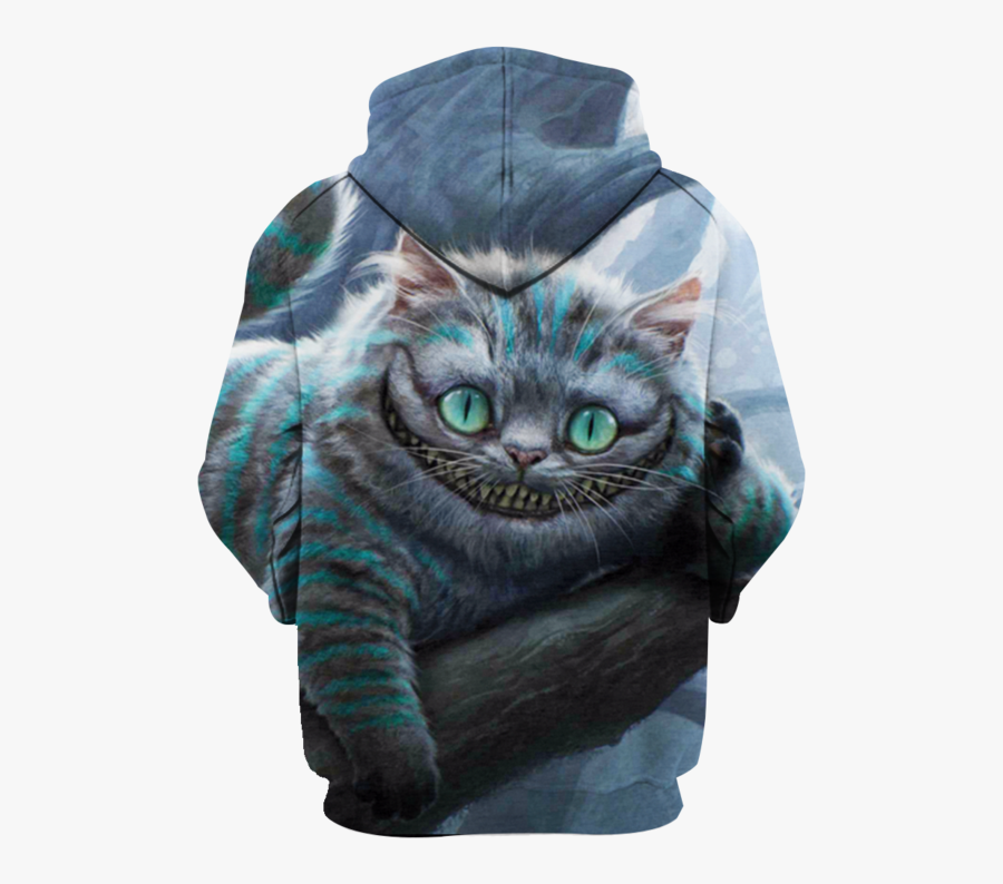 Cheshire Cat Alice In Wonderland 3d Hoodie - Alice In Wonderland Movie Cat, Transparent Clipart