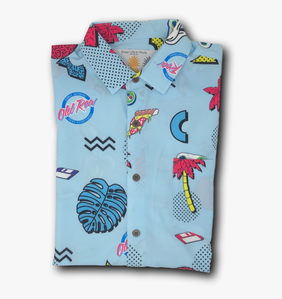 Old Row 90s Hawaiian Shirt - Pattern, Transparent Clipart