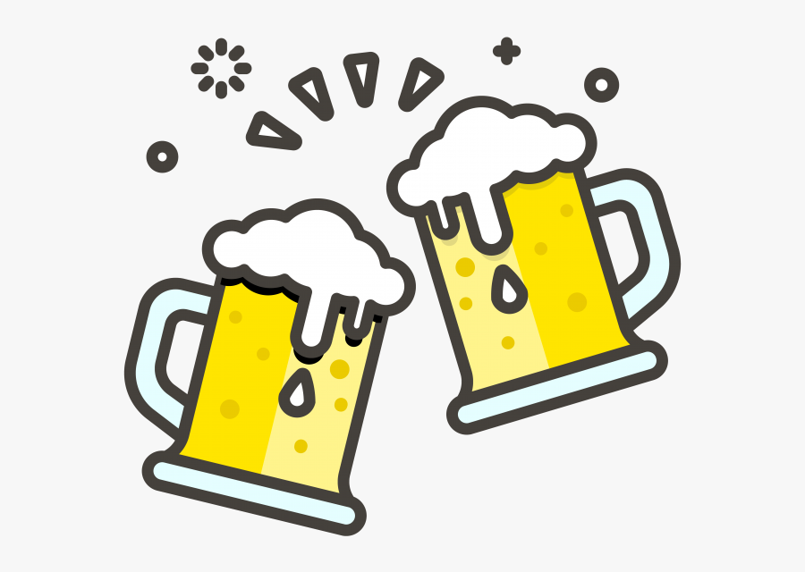 Clinking Beer Mugs Emoji Icon - Beer, Transparent Clipart
