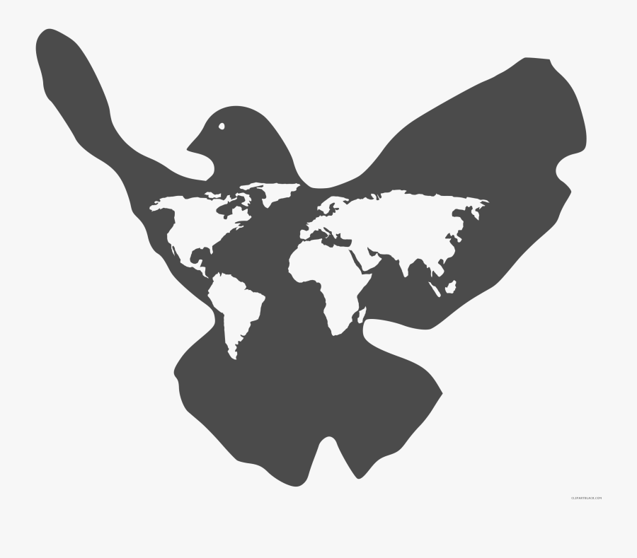Peace Dove Clipartblack Com - World Map, Transparent Clipart