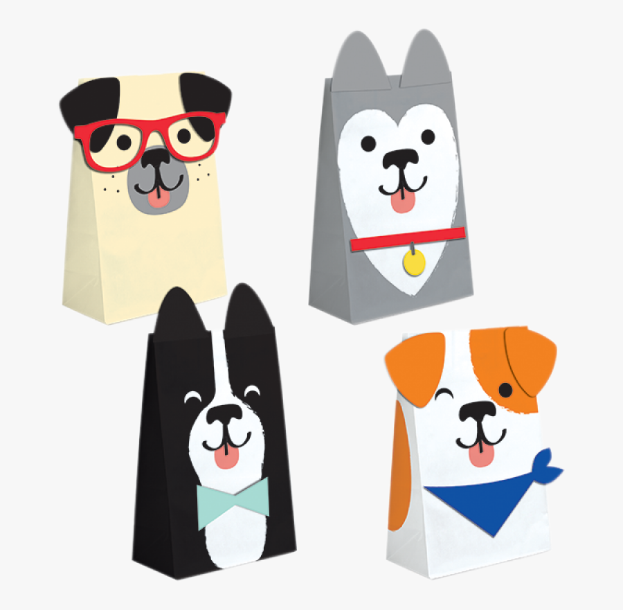 Includes 8 Dog Shaped Bags - Doggie Bags Party Favors, Transparent Clipart