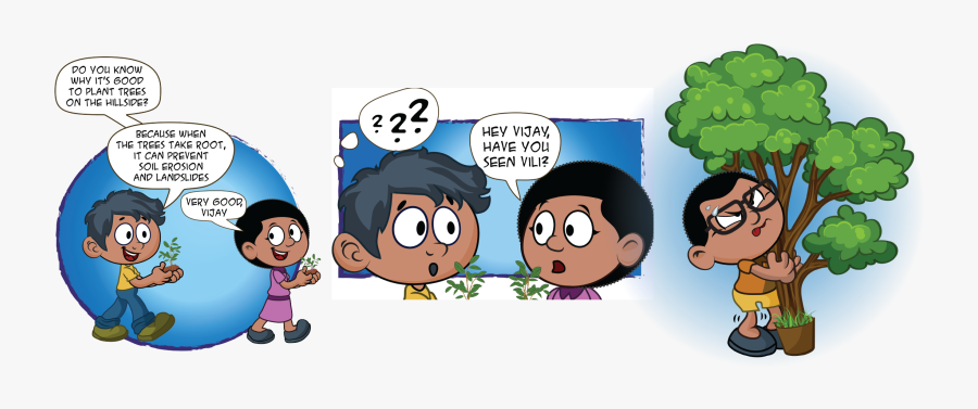 Tree Planting Strip - Cartoon, Transparent Clipart