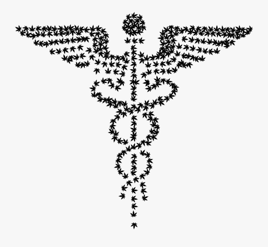 Line Art,plant,leaf - Marijuana Medical Sign Clipart, Transparent Clipart