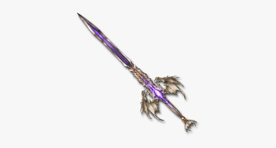 Clip Art Bahamut Weapons - Fantasy Purple Sword, Transparent Clipart