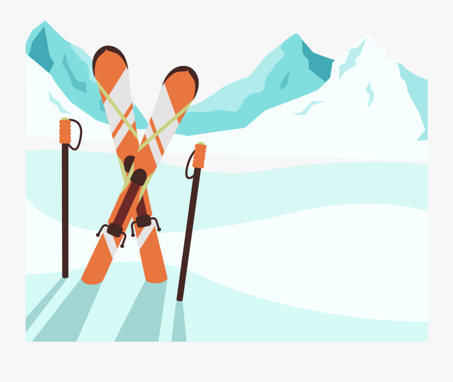 Skiing Skiboarding Snowboarding - Template Powerpoint Ski, Transparent Clipart