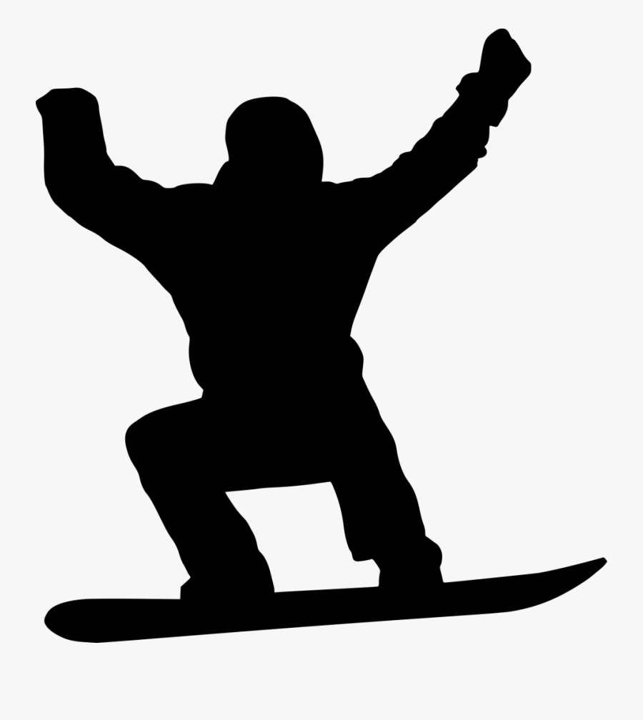 Snowboarding Silhouette Png, Transparent Clipart