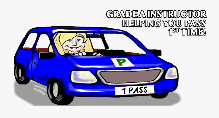Driving Lessons With Time To Pass Driving School - City Car, Transparent Clipart