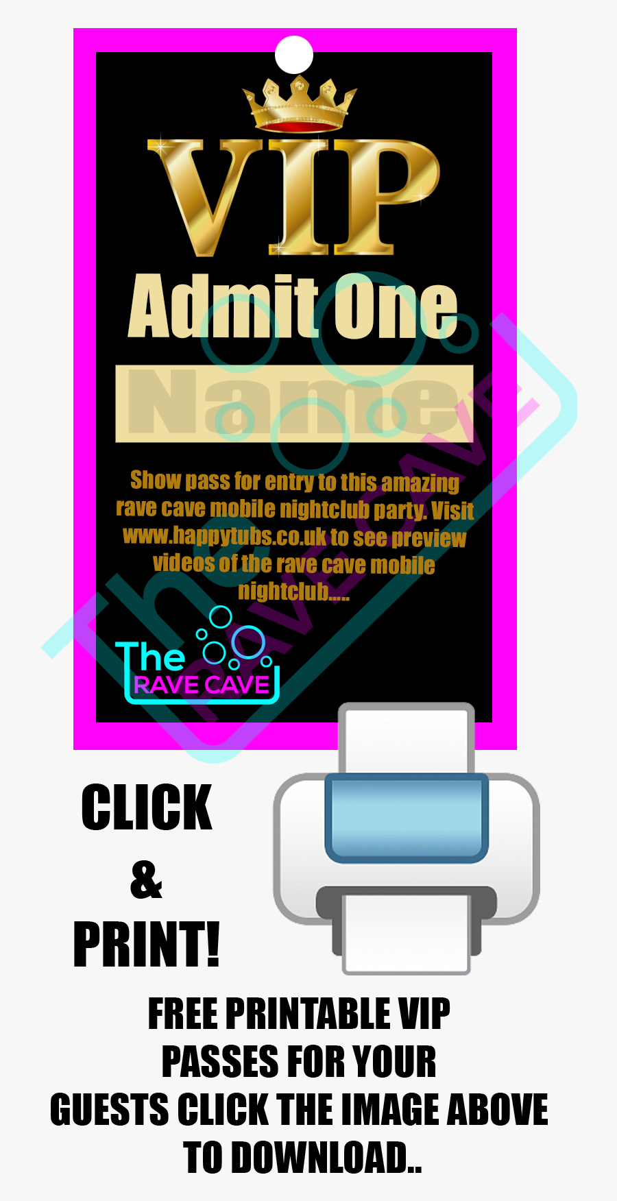 Click The Rave Cave Party Invite Image To Download, - Poster, Transparent Clipart