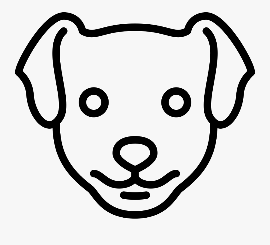 Puppy Svg Line Art - Line Drawing Dog Head, Transparent Clipart