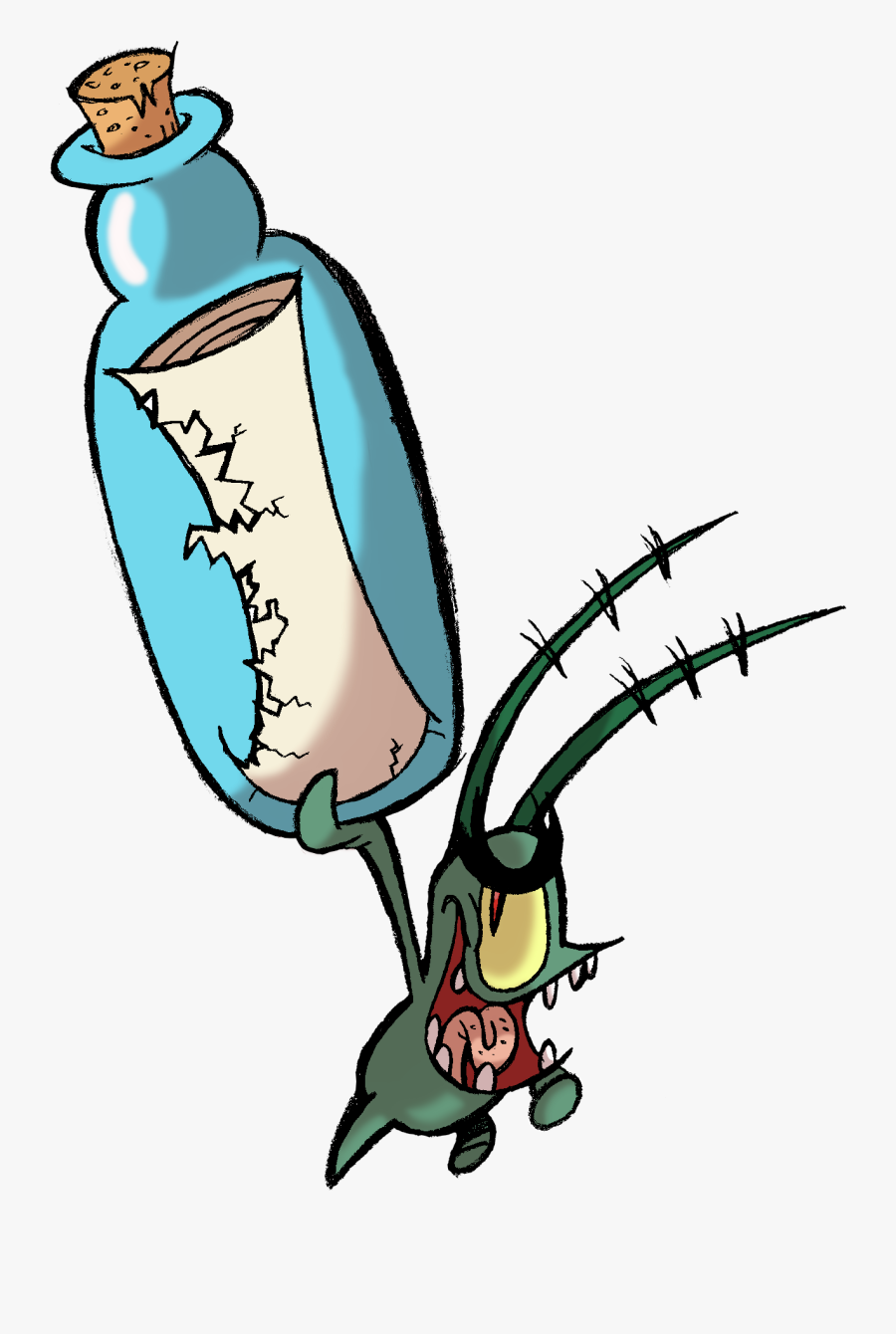 Spongebob Plankton Cliparts - Plankton Spongebob Squarepants, Transparent Clipart