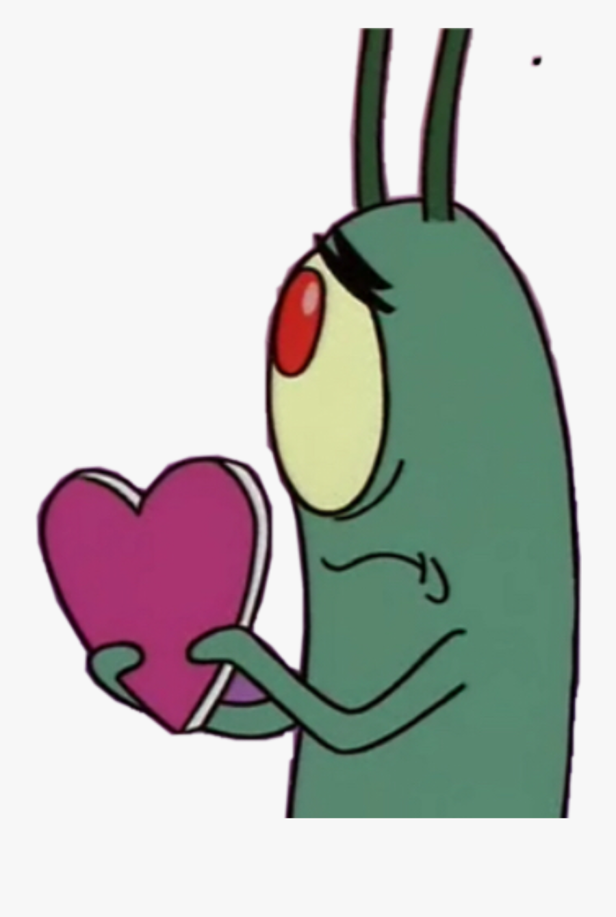 #plankton #heart #freetoedit - Draw Plankton Heart Meme, Transparent Clipart