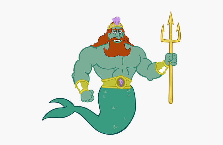 Spongebob Squarepants Characters - King Neptune Spongebob Squarepants, Transparent Clipart