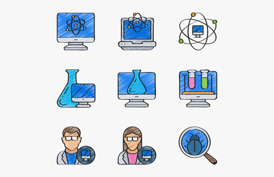 Computer Science Icons, Transparent Clipart