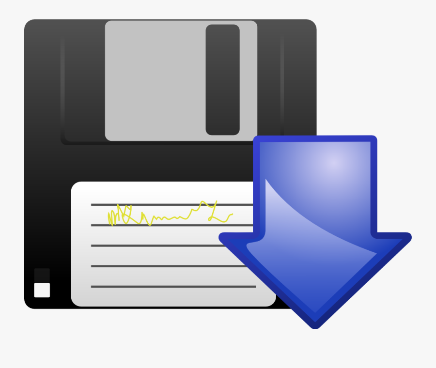 Floppy Disk Download Icon - Download Icon, Transparent Clipart