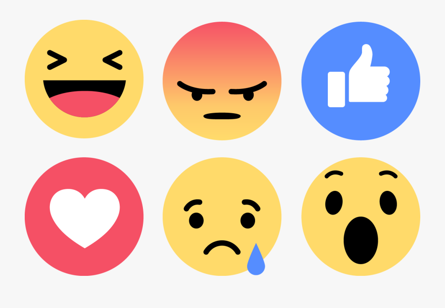 Download Emoji Facebook Vector Like Love Angry Sad - Facebook Like Buttons Png, Transparent Clipart