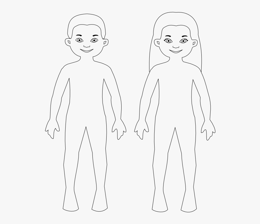 Clip Art Picture Transparent Stock - Paper Doll No Clothes, Transparent Clipart