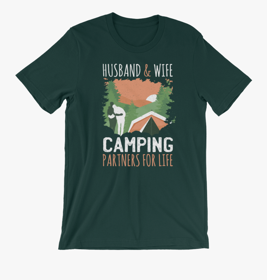 Camping Vector Husband And Wife - Active Shirt, Transparent Clipart