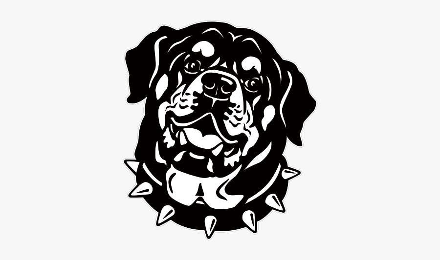 Clip Art Printed Vinyl Stickers Factory - Rottweiler Clipart Black And White, Transparent Clipart