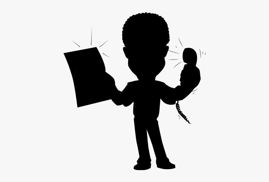 Cartoon Office Worker Png Transparent Images - Silhouette, Transparent Clipart