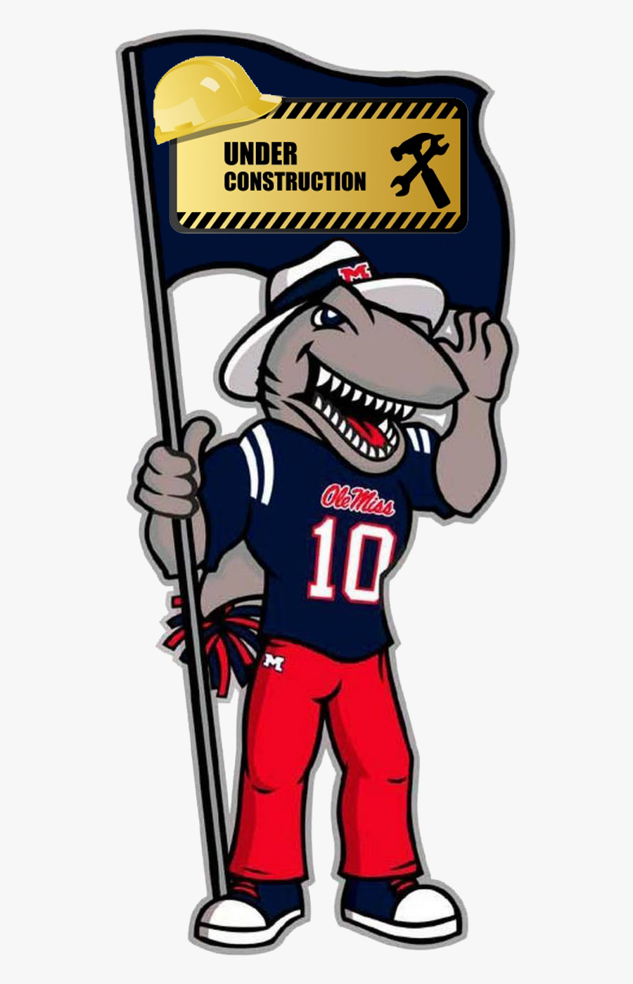 University Of Mississippi Ole Miss Rebels Football - Ole Miss New Mascot Landshark, Transparent Clipart